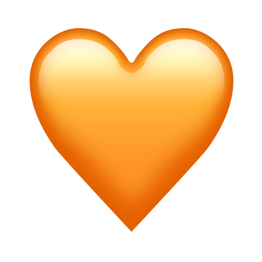 🧡 Cœur Orange sur Exemples d'images d'Emojipedia 5.0