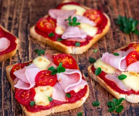 Recette pizza toast au jambon Fleury Michon 